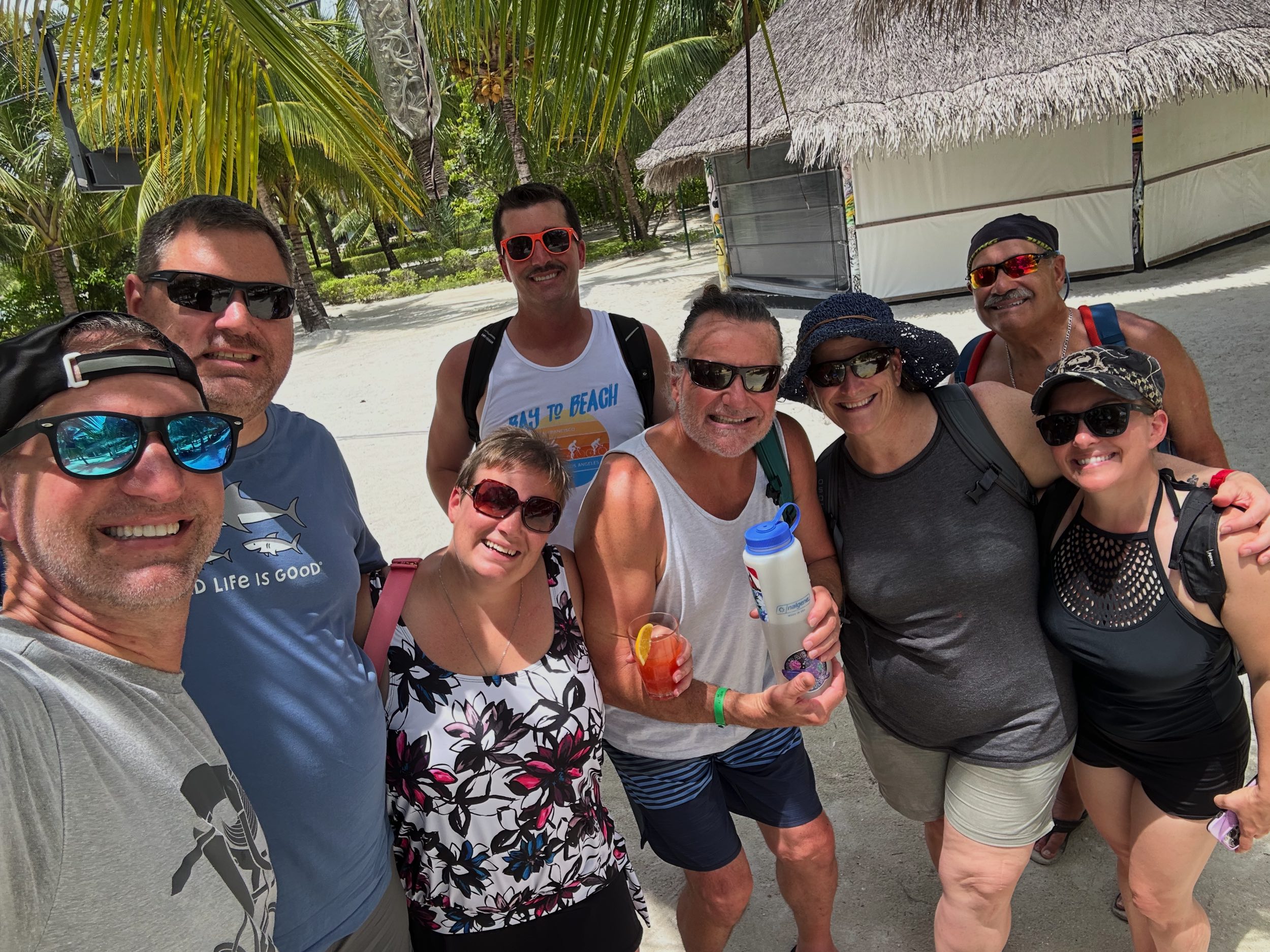 Keith, Niki and guests on a warm-water group trip